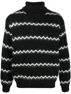 Giorgio Armani свитер с узором зигзаг