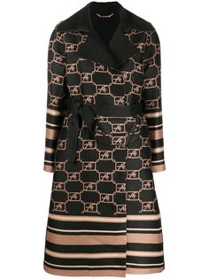 Alberta Ferretti пальто с геометричным принтом