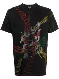 Just Cavalli футболка с графичным принтом и круглым вырезом