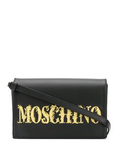 Moschino клатч с вышитым логотипом