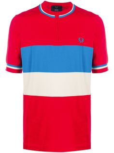 Fred Perry полосатая рубашка поло без воротника