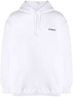 Vetements худи с кулиской и логотипом