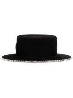 Ruslan Baginskiy шляпа канотье с кристаллами