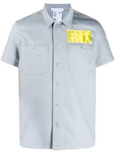 Helmut Lang рубашка с короткими рукавами и металлическим логотипом