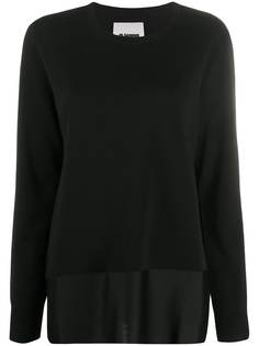 Jil Sander джемпер с контрастным подолом