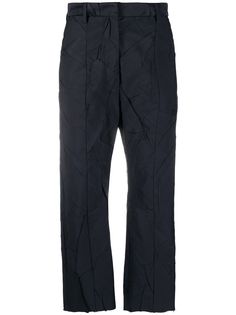 MM6 Maison Margiela укороченные брюки с жатым эффектом