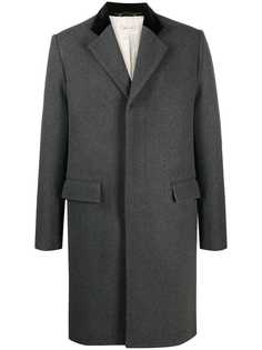 Marni contrast collar single breasted coat