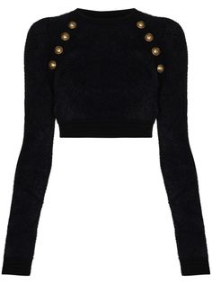 Balmain укороченный свитер Fluffy