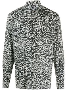 Just Cavalli рубашка с длинными рукавами и леопардовым принтом