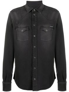 Dolce & Gabbana джинсовая рубашка с эффектом потертости