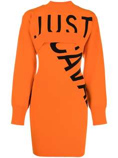 Just Cavalli logo intarsia knitted dress