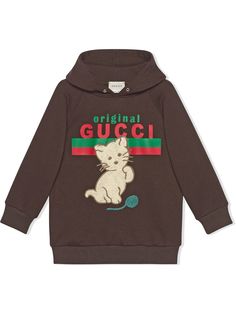 Gucci Kids толстовка с надписью Original Gucci и вышивкой