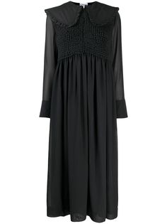 GANNI ruffled oversized collar dress