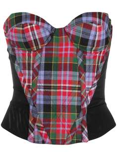 Vivienne Westwood check strapless top