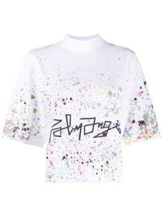 Palm Angels PAINTER BOXY TEE WHITE BLACK