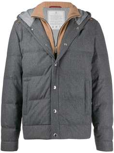 Brunello Cucinelli пуховик с капюшоном