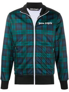 Palm Angels BLACK WATCH TRACK JKT BLACK WATCH WHITE