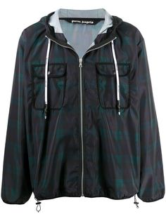 Palm Angels BLACK WATCH WINDBREAKER BLACK WATCH WHI