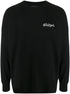 Palm Angels DESERT SKULL EMB TEE L/S BLACK MULTICOLO
