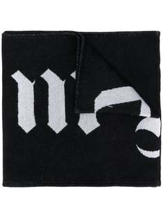 Palm Angels ALLOVER SKULL SCARF BLACK WHITE