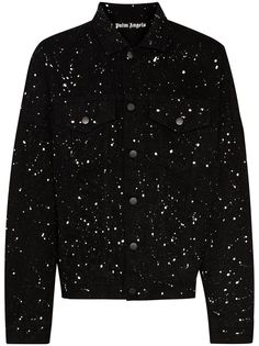 Palm Angels CACTUS DENIM OVER CABAN BLACK GREEN