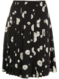 Balenciaga Pre-Owned плиссированная юбка 2000-х годов с абстрактным принтом