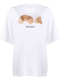 Palm Angels PALM ANGELS BEAR OVER TEE WHITE BROWN