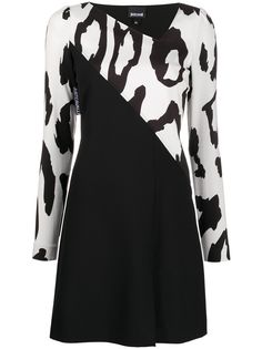 Just Cavalli платье мини с леопардовым принтом