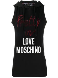 Love Moschino топ с капюшоном и логотипом