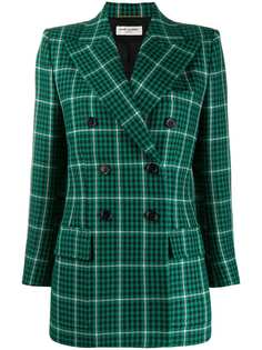 Saint Laurent блейзер в клетку Prince of Wales