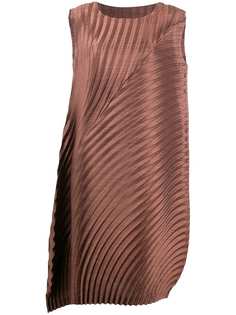 Issey Miyake плиссированное платье асимметричного кроя