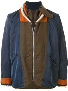 Sacai contrast-panel jacket