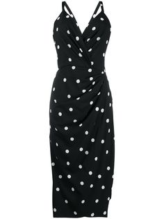 Dolce & Gabbana драпированное платье в горох