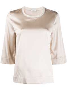 Peserico атласный топ с круглым вырезом