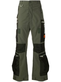 Heron Preston расклешенные брюки карго