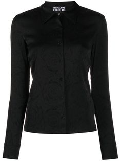 Versace Jeans Couture приталенная рубашка с цветочным принтом