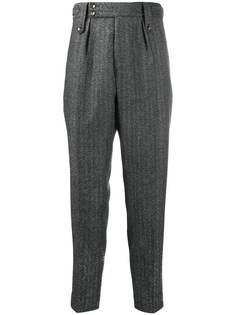 Pt01 брюки со складками с узором в елочку