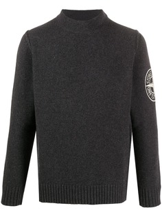 Stone Island свитер с вышитым логотипом и воротником-стойкой