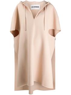 Jil Sander пальто оверсайз с капюшоном