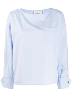 3.1 Phillip Lim блузка с длинными рукавами и накладным карманом
