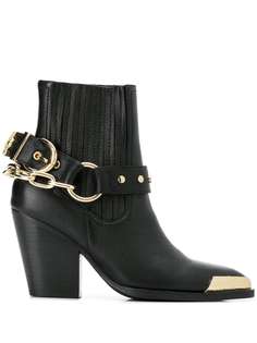 Versace Jeans Couture ковбойские ботинки с цепочкой