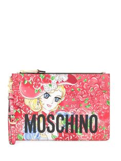 Moschino клатч Georgie с принтом