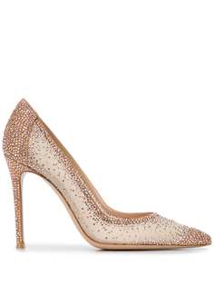 Gianvito Rossi туфли-лодочки Rania 105 с кристаллами