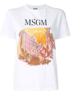 MSGM футболка с принтом
