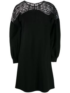Alberta Ferretti платье с кружевной вставкой