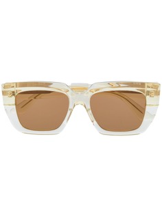Bottega Veneta Eyewear солнцезащитные очки в квадратной оправе