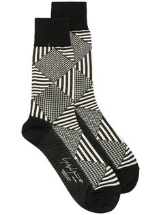 Yohji Yamamoto носки с геометричным узором