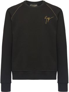 Giuseppe Zanotti джемпер с вышитым логотипом