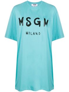 MSGM платье-футболка оверсайз с логотипом