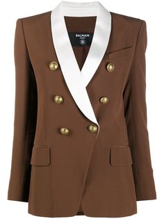 Balmain oversized lapel double-breasted jacket